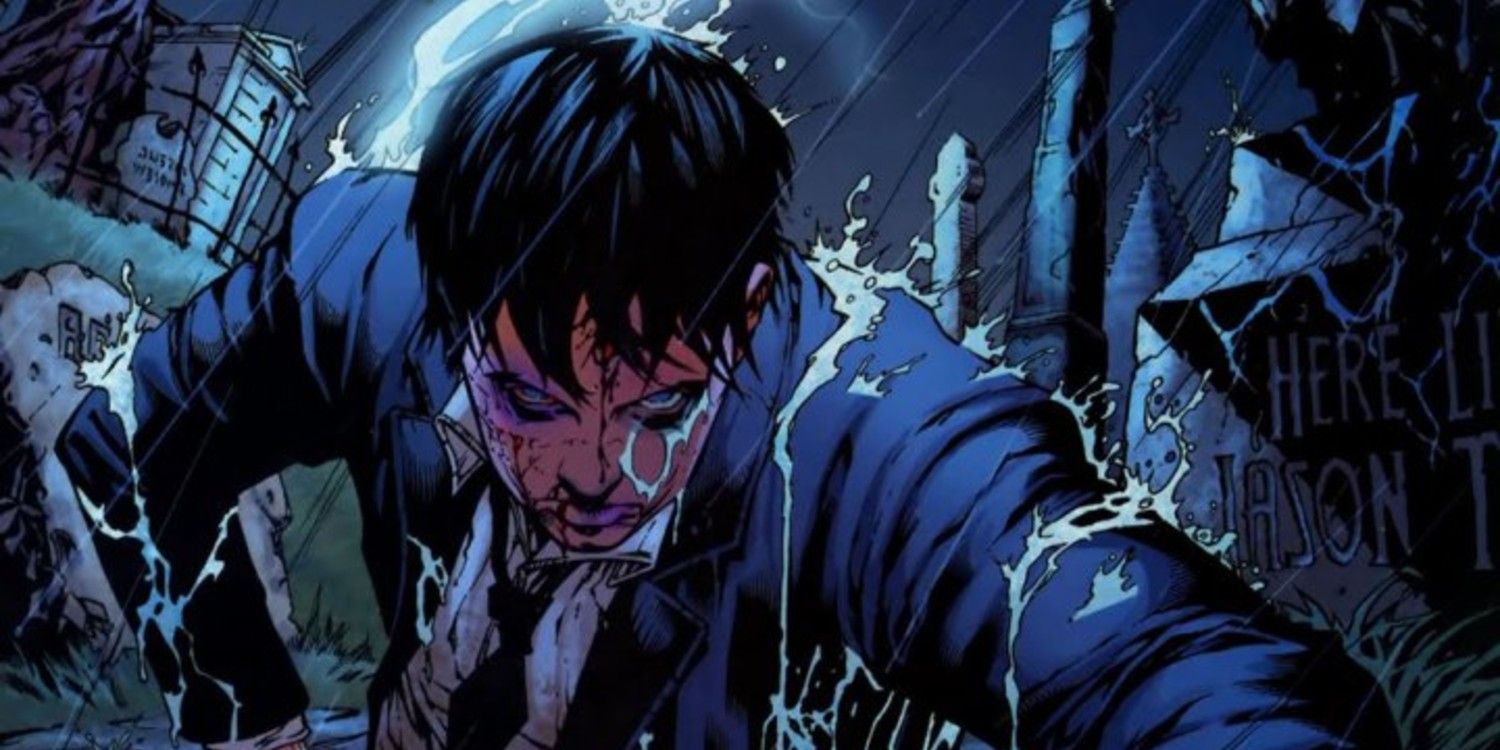 Jason Todd crawls out of his grave