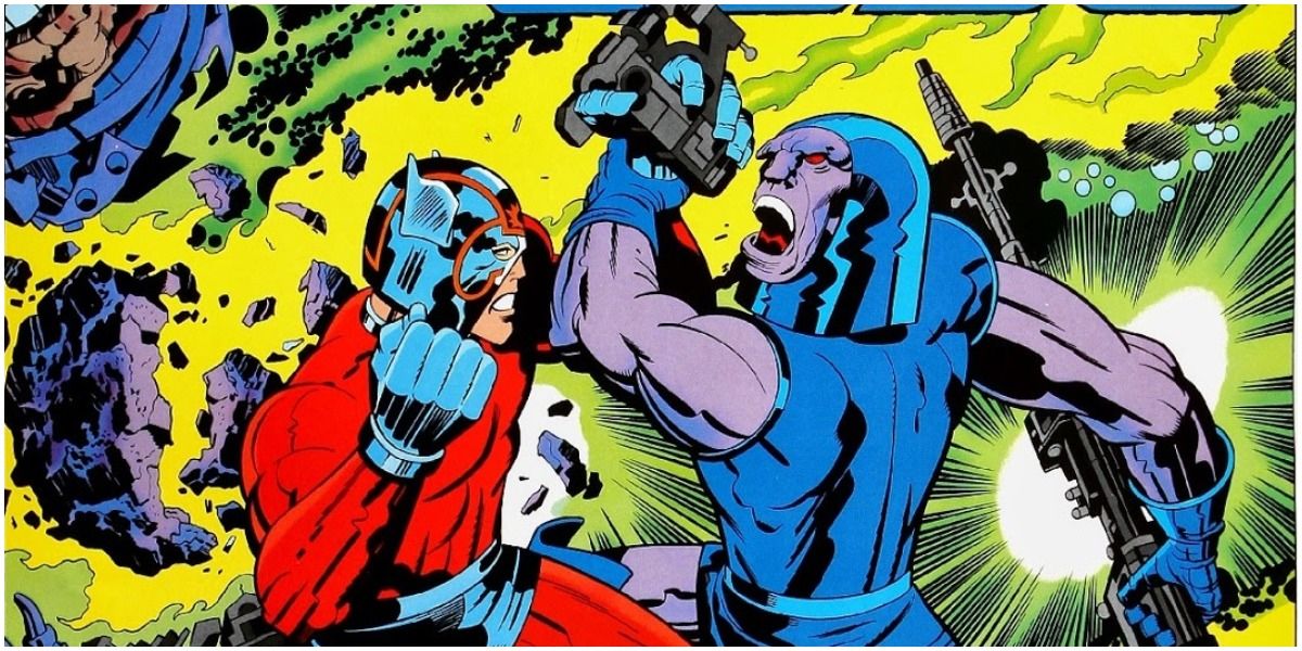 Orion and Darkseid Fight