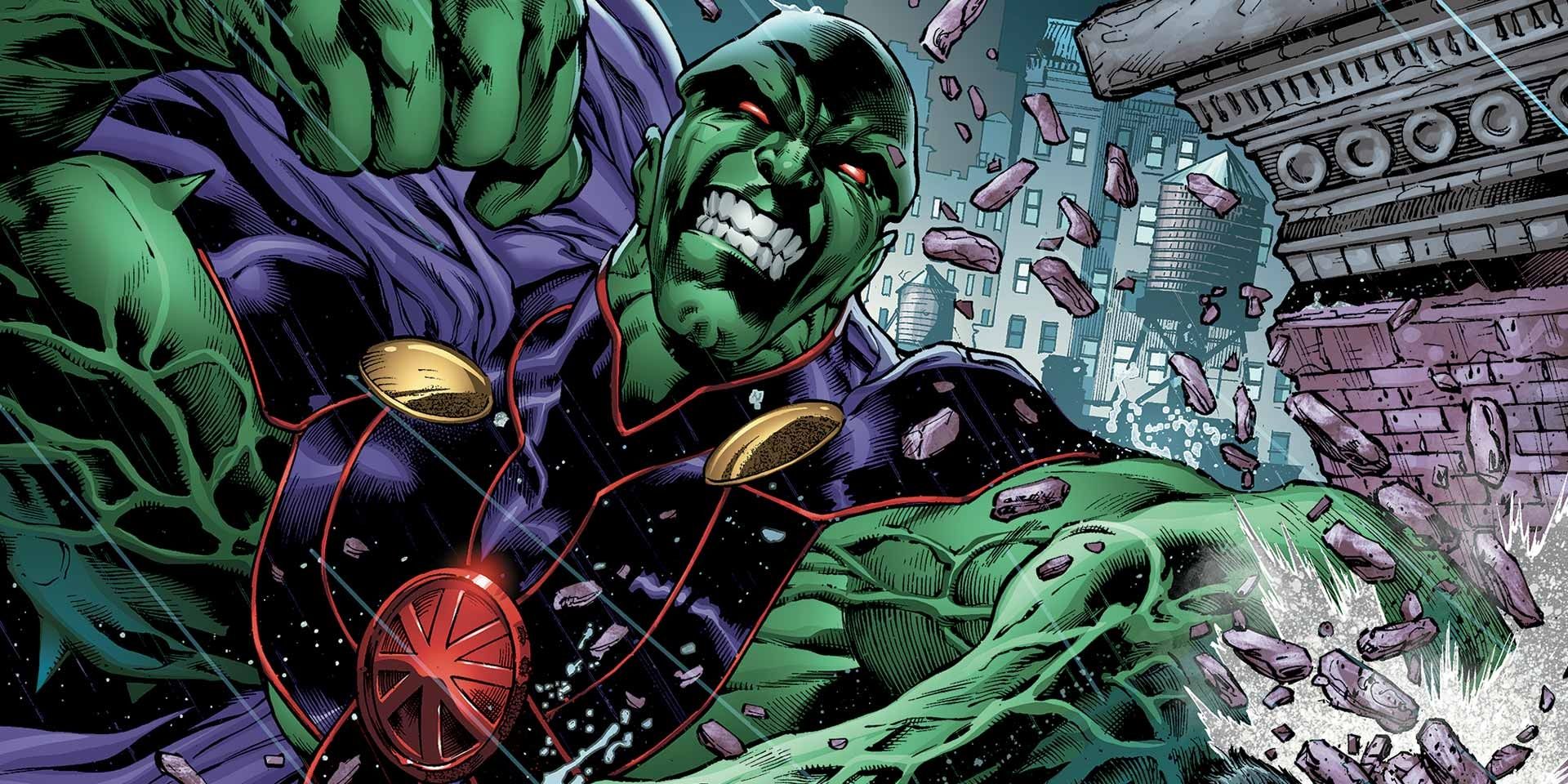 Martian Manhunter throwing punches