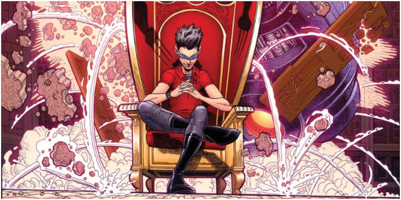 Kade Kilgore sits on a throne in Marvel Comics