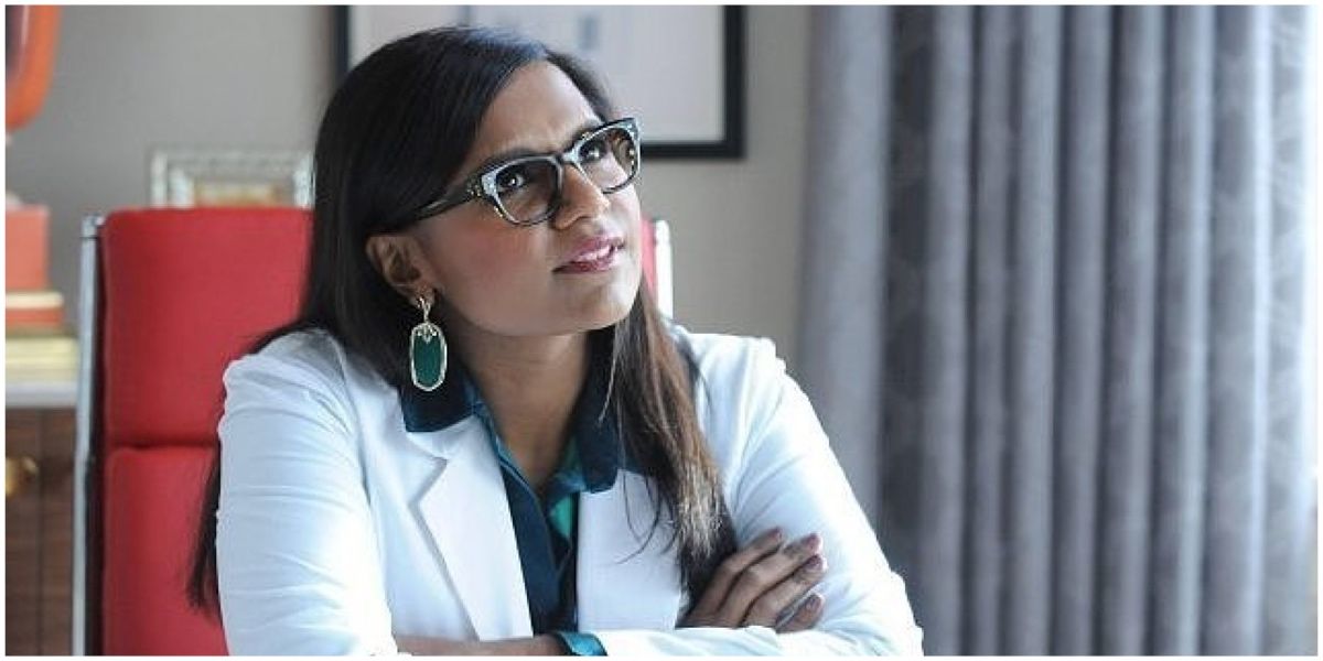 Dr. Mind Lahiri in her coat in The Mindy Project.