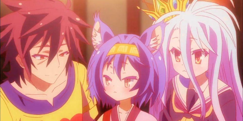 The main characters of No Game, No Life anime