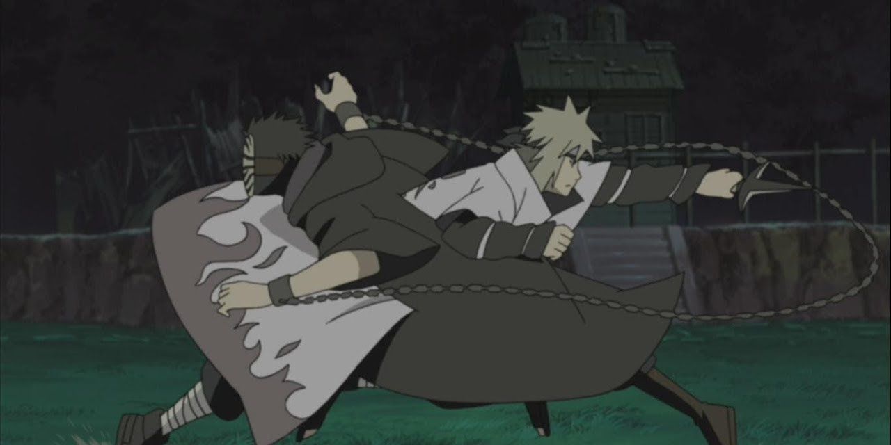 Minato vs Obito in Naruto.