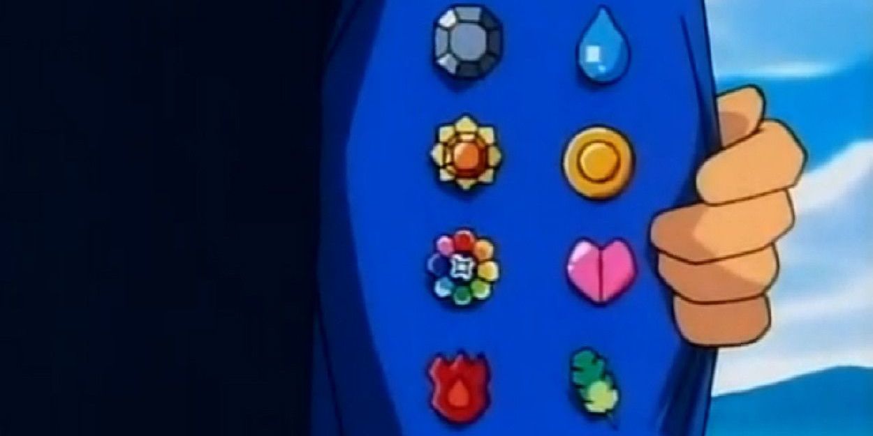 Ash's Kanto Badges in the Pokemon anime