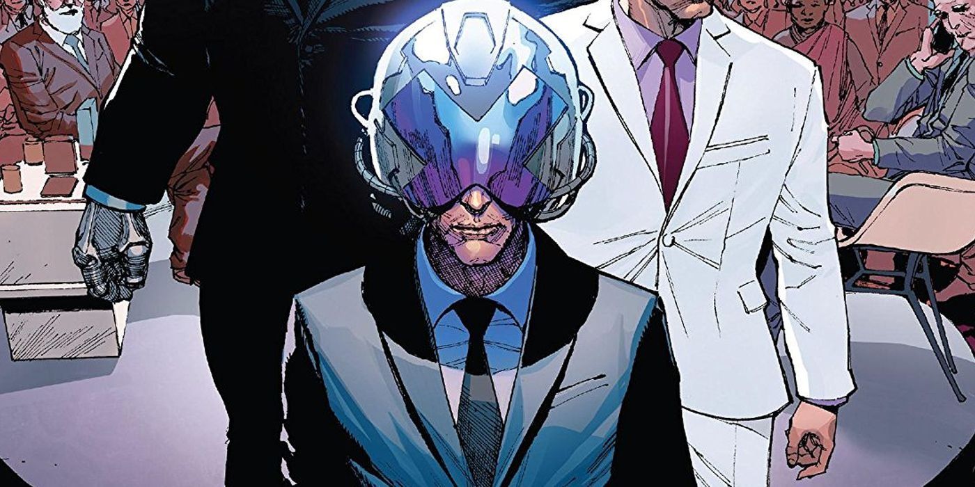 Marvel Comics' Professor X walking with Apocalypse and Magneto