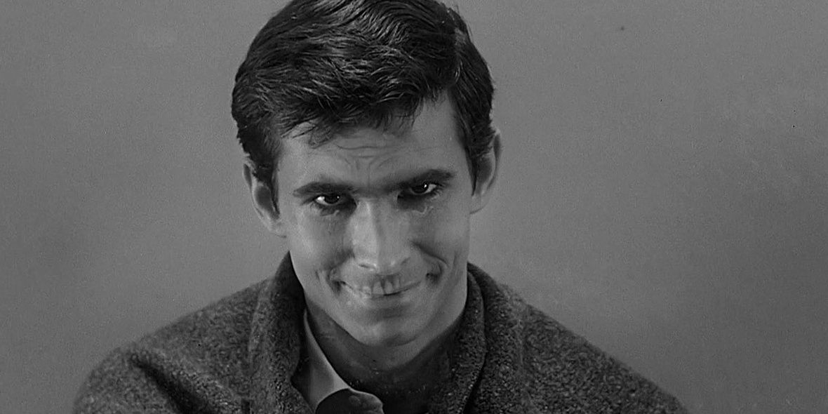 Norman Bates With Eerie Smile in Psycho