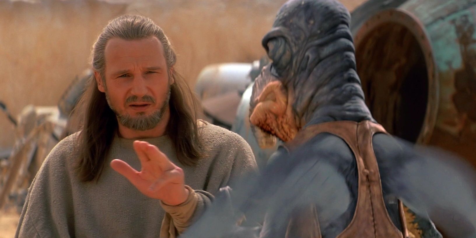 Qui-Gon tries to use the Force on Watto