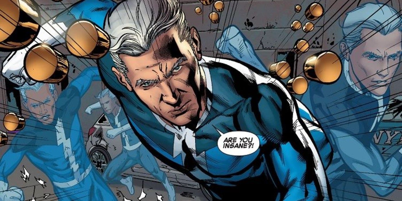 Marvel Comics' Quicksilver dodges bullets