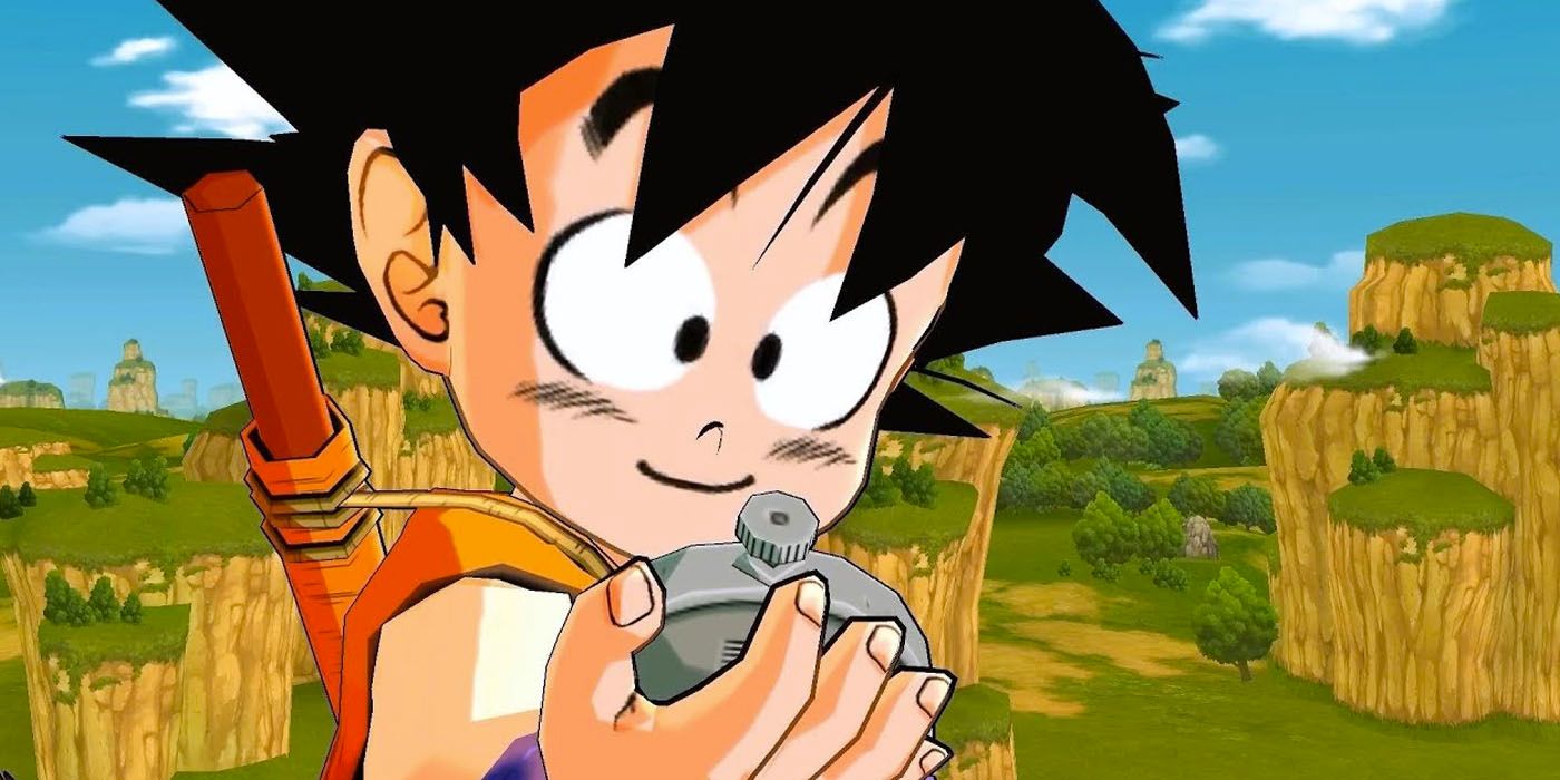 Goku examines his Dragon Radar in Dragon Ball: Revenge of King Piccolo for the Wii.