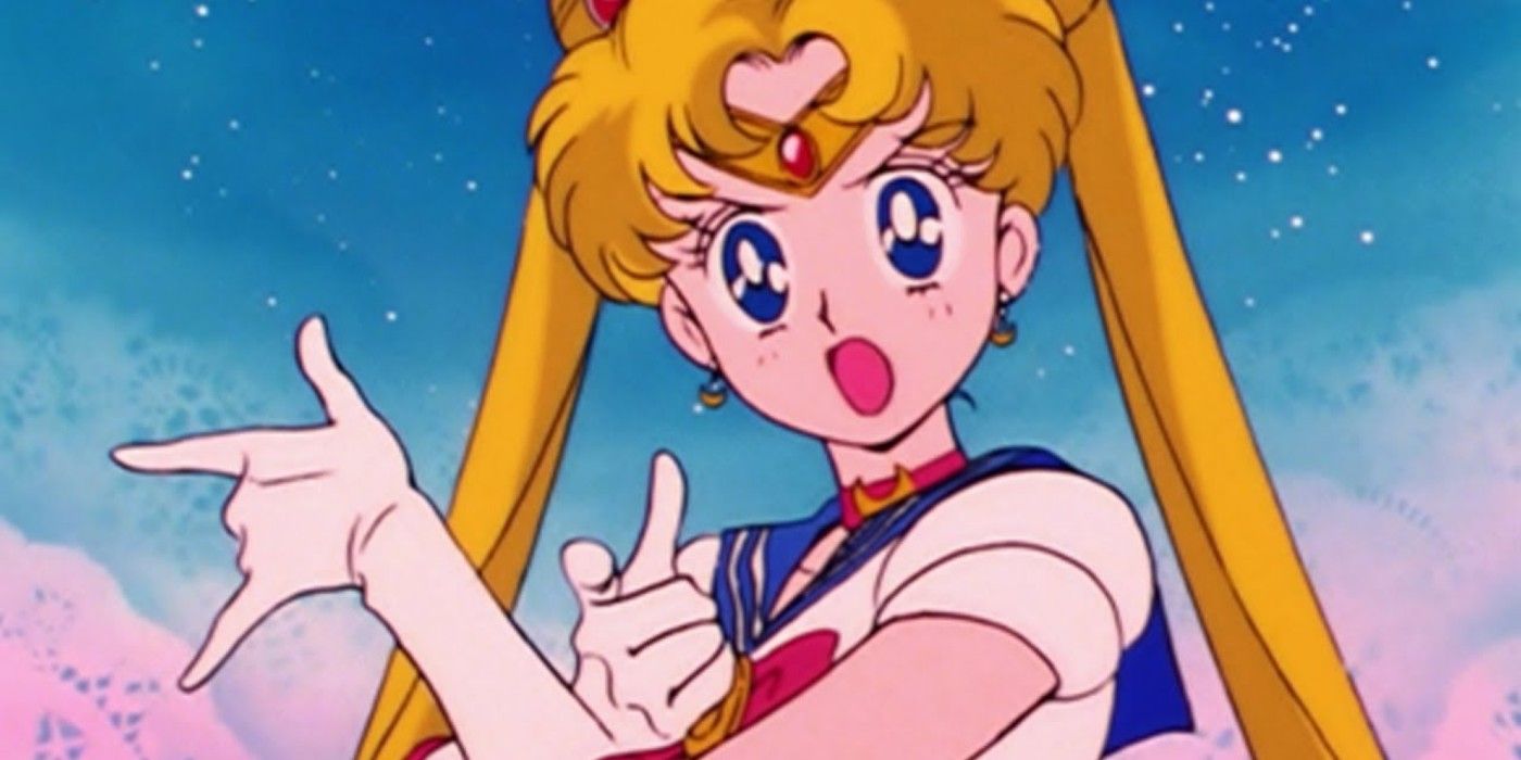 Usagi from Sailor Moon with open mouth and gesturing.