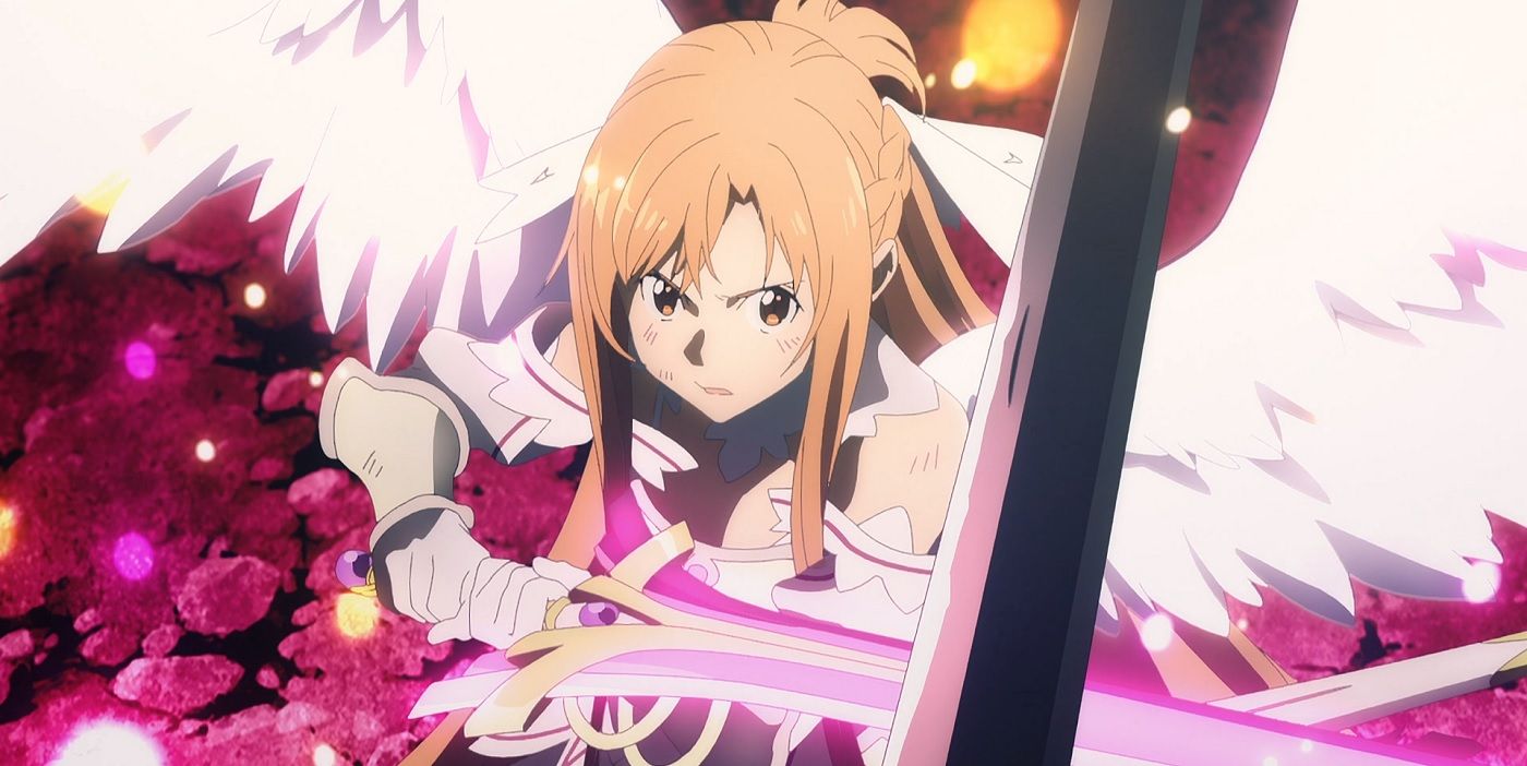 SAO Alicization Memories Asuna with wings in the midst of battle