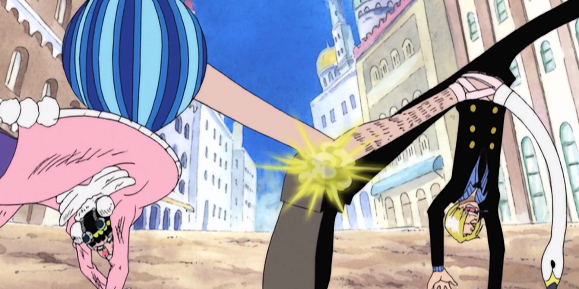 Sanji fights Bon Clay in one piece