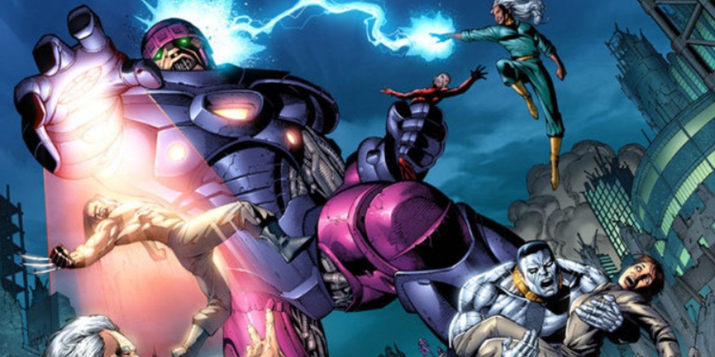 A Sentinel fights the X-Men in Marvel Comics