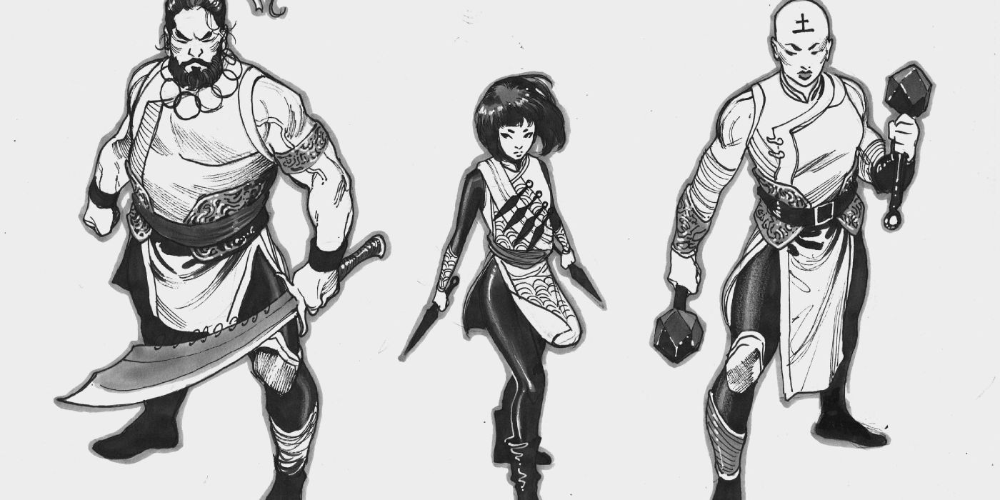 Shang-Chi Character Designs Showcase the Five Weapons Society