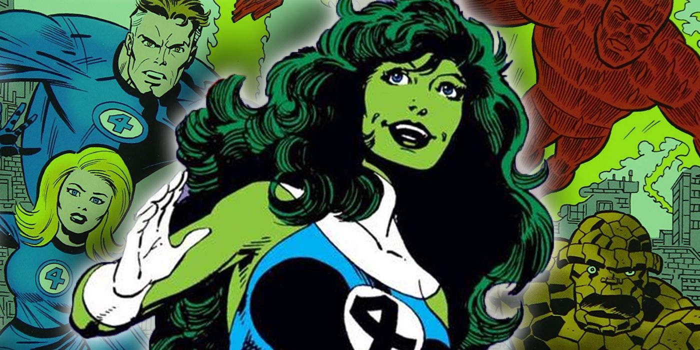 She-Hulk features in the Fantastic Four superhero team in Marvel Comics