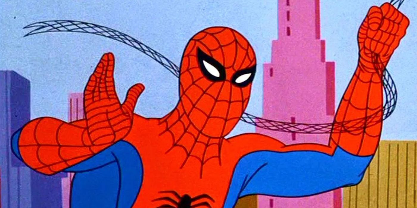 Spider-Man swinging in the 1967 series