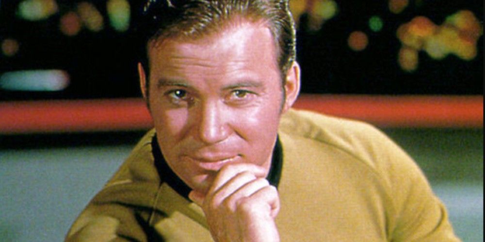 James Kirk, captain of the Enterprise on Star Trek