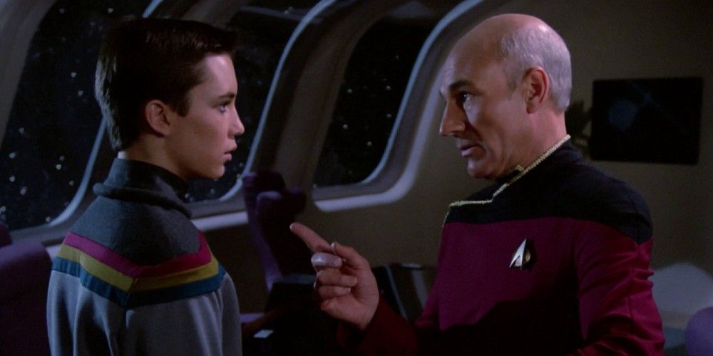 Captain Picard and Wesley Crusher from Star Trek The Next Generation