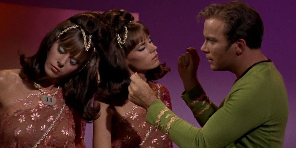 Kirk and the Barbara androids from Star Trek