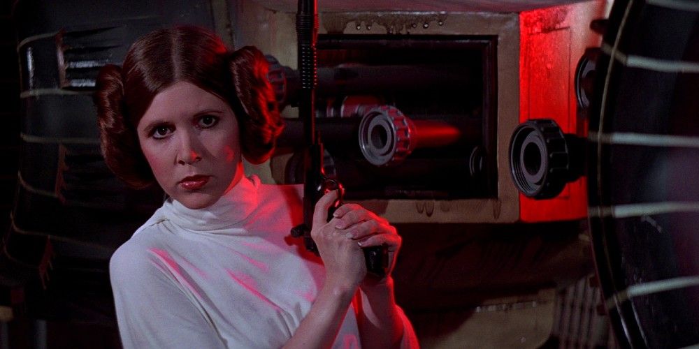 Princess Leia Holds Gun