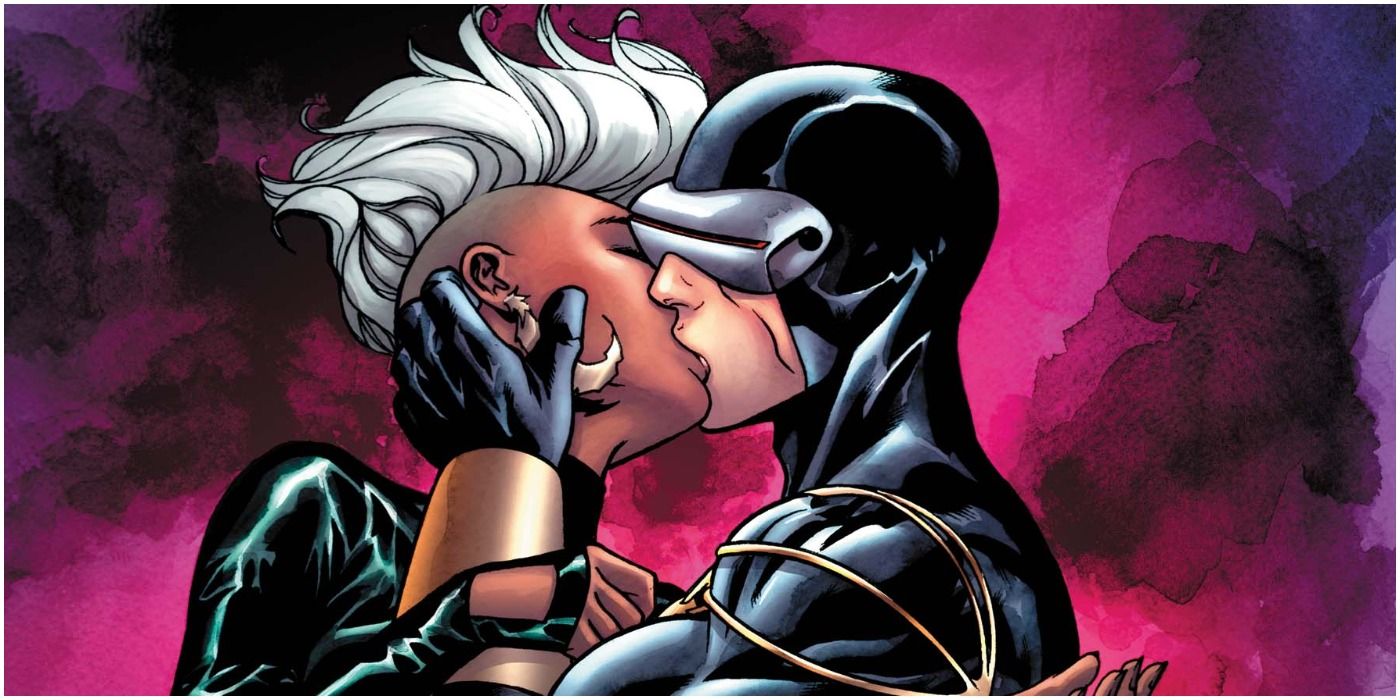 storm and cyclops kissing