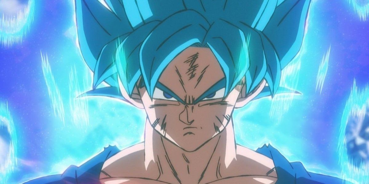 An image of Goku in Super Saiyan Blue form