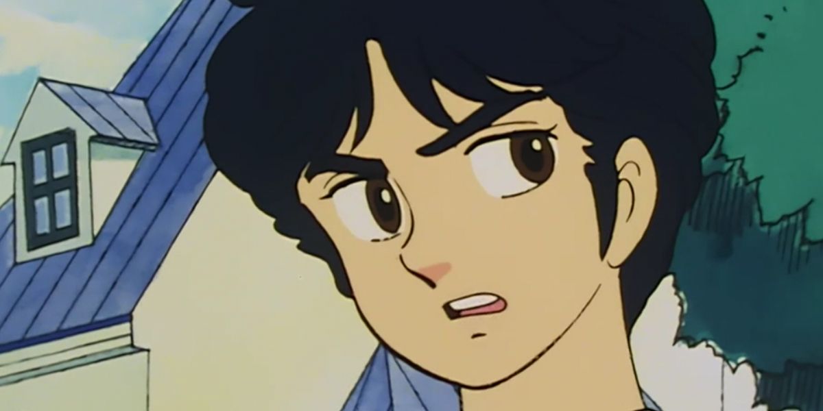 Toshio from magical girl anime Creamy mami, making a disapproving face