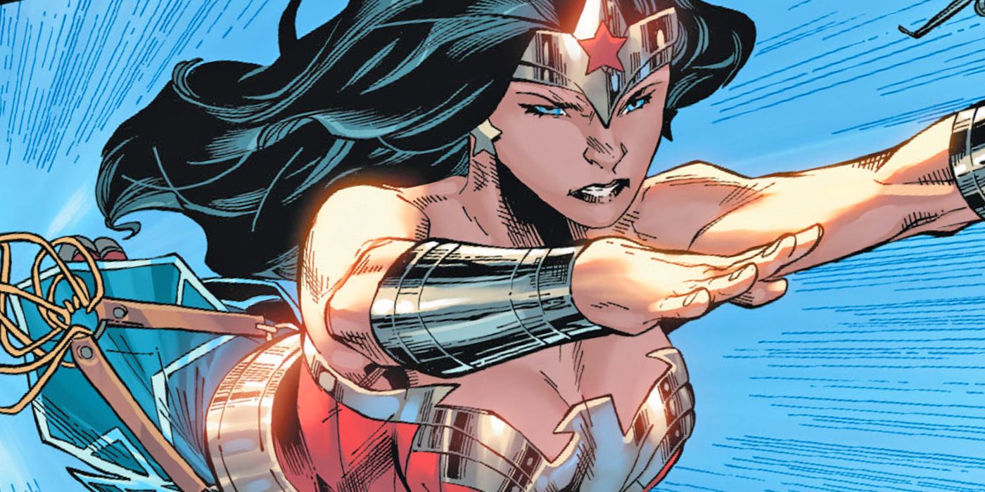 DC Comics' Wonder Woman flying