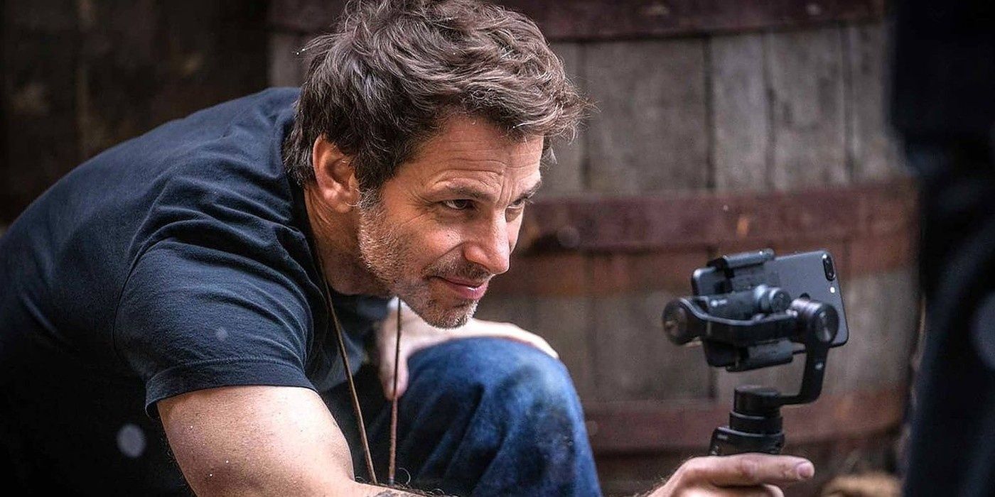 Zack Snyder directing his actors on set in the DCEU