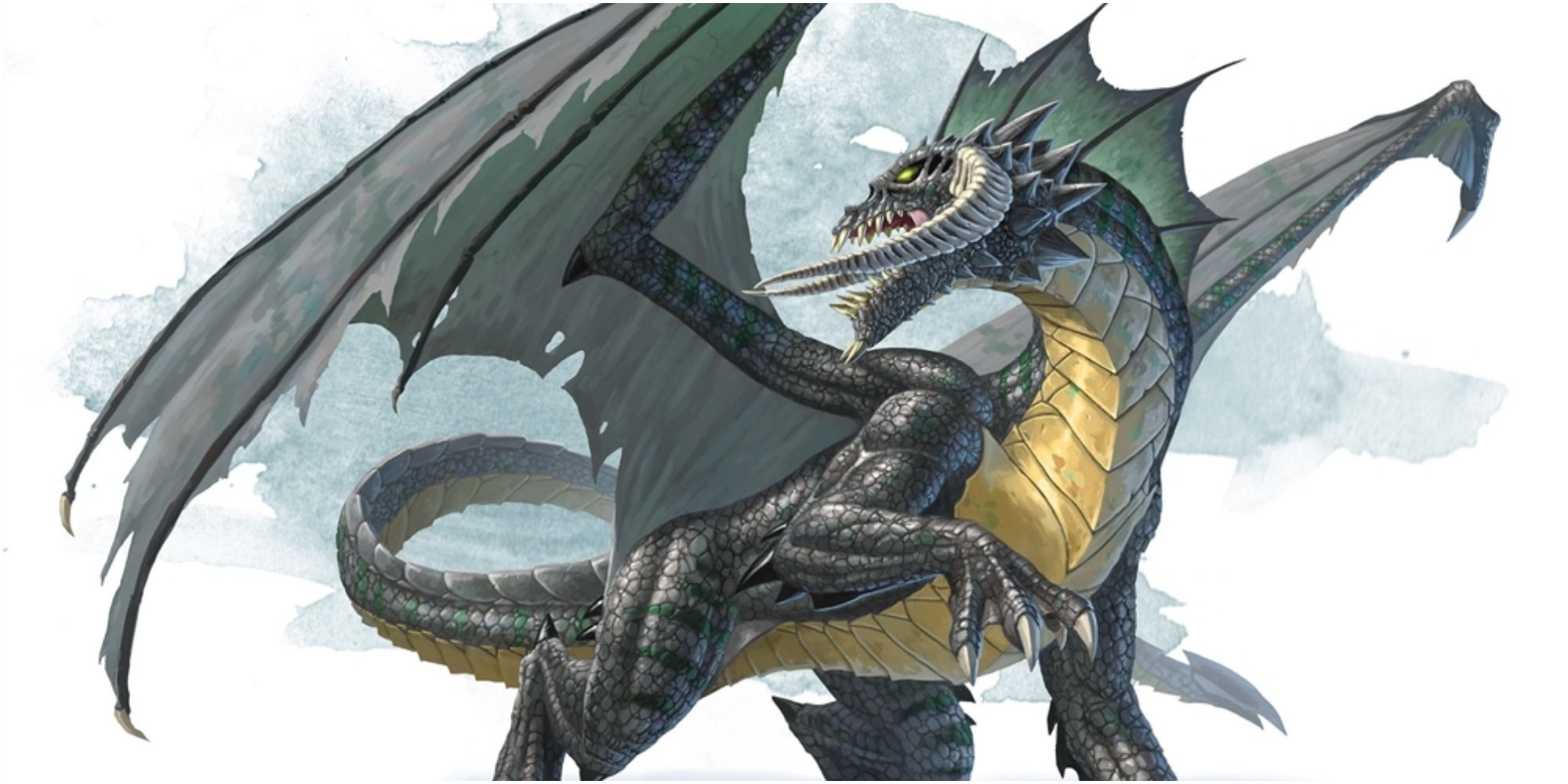 An image of an Ancient Black Dragon in DnD