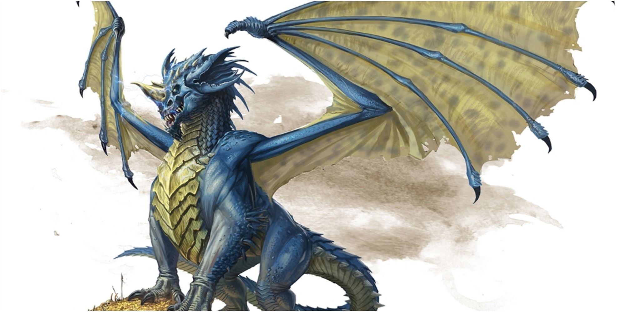 An image of an Ancient Blue Dragon in DnD