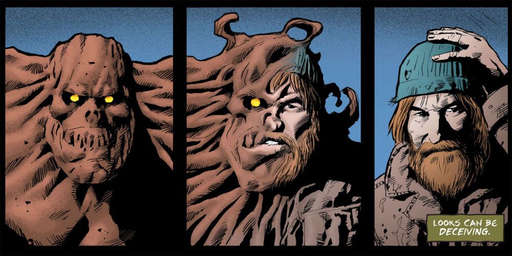 clayface shifts into a human disguise