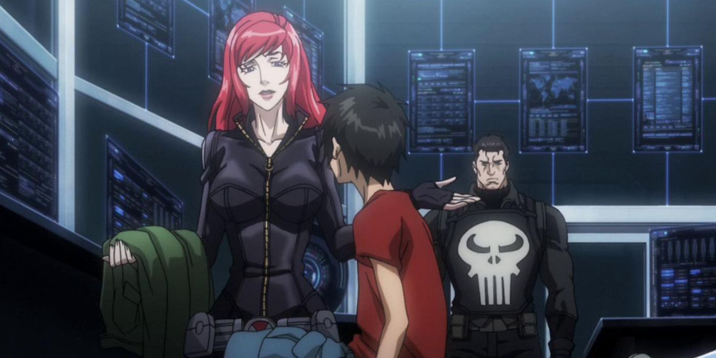 Anime Black Widow And The Punisher From Avengers: Confidential