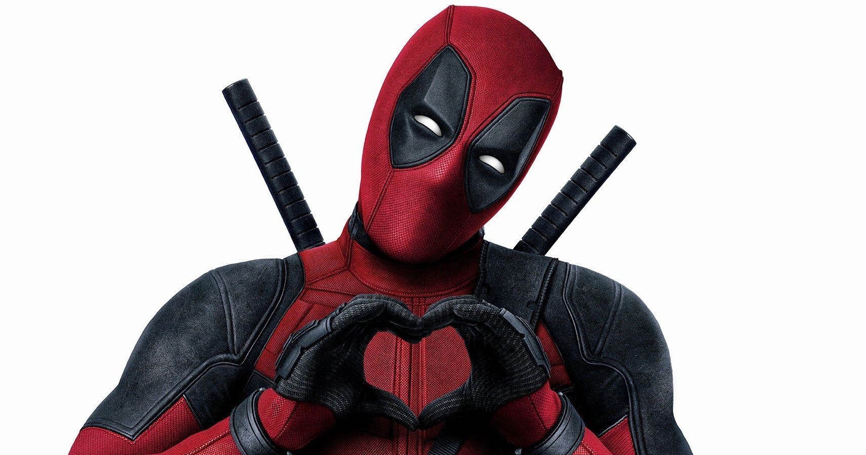 Ryan Reynolds Deadpool making a heart with his hands