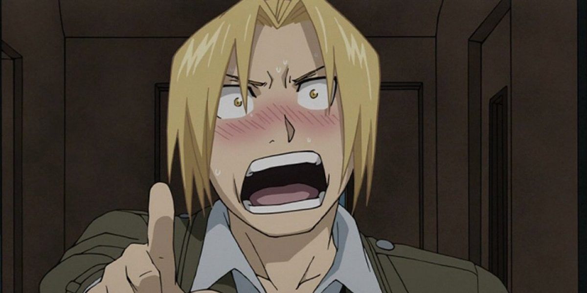 Edward Elric being a tsundere in Fullmetal Alchemist: Brotherhood.