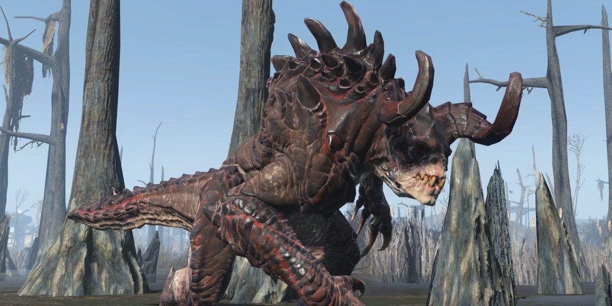 A mythic deathclaw from Fallout 4