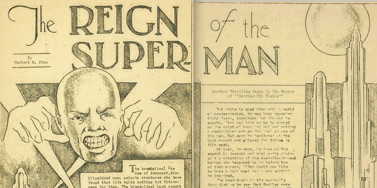 Shuster & Siegel's first illustrated Superman story, "Reign of the Superman"
