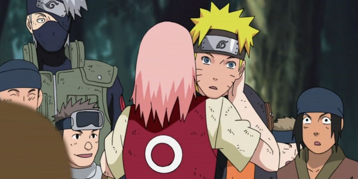 Sakura hugging Naruto