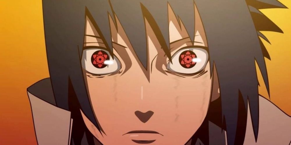 Sasuke mourning Itachi's death in Naruto.