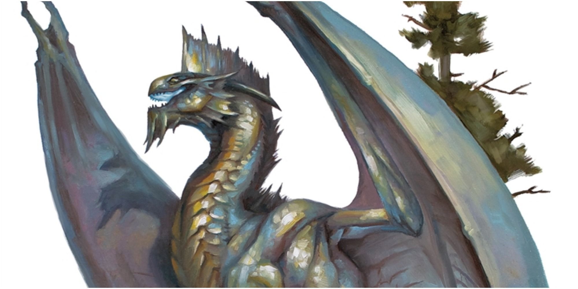 An image of an Ancient Silver Dragon in DnD