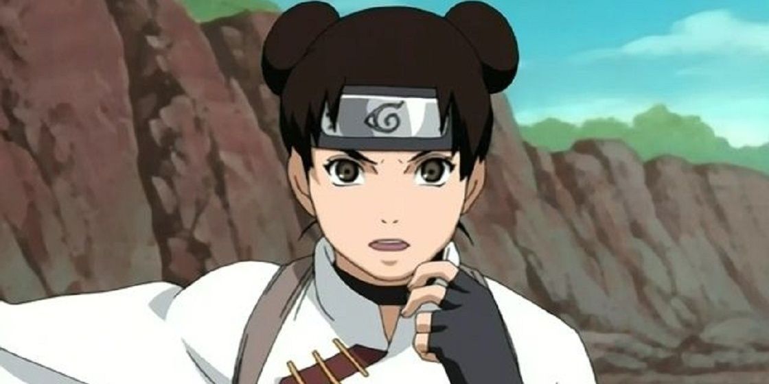 tenten is in a fight in naruto