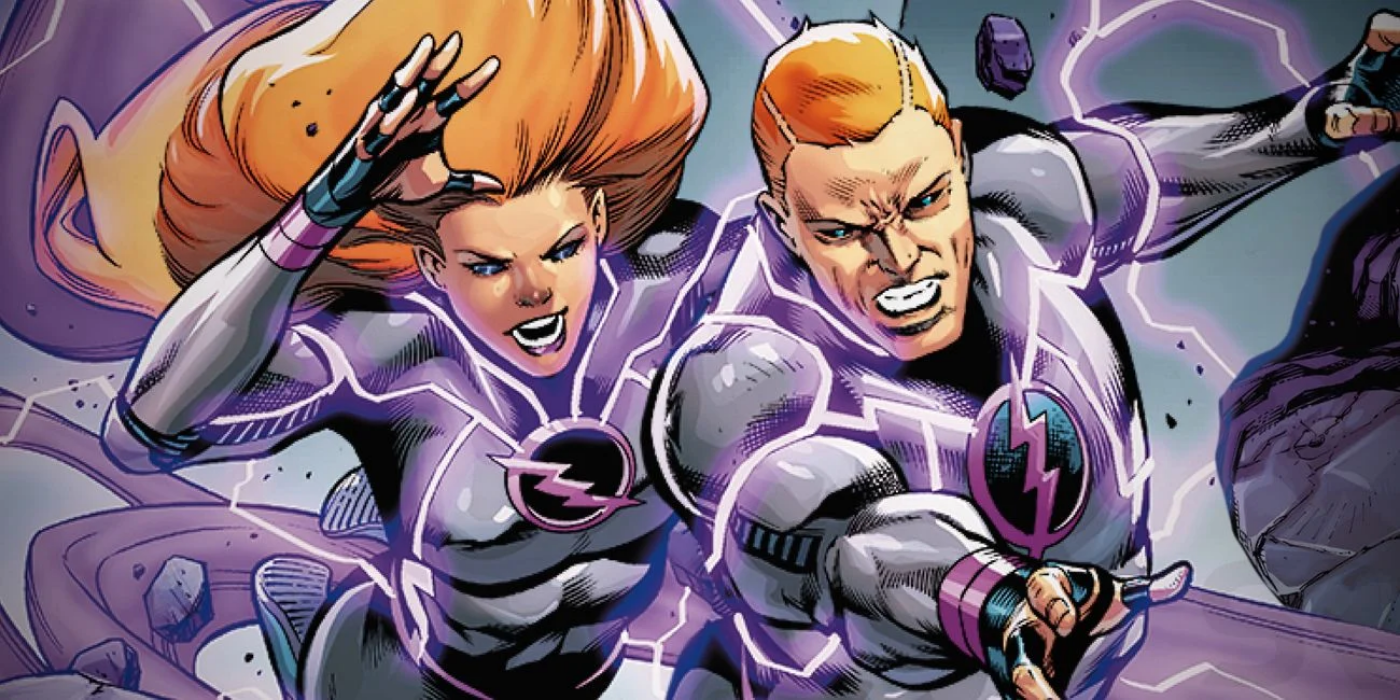 Don e Dawn Allen como os gêmeos Tornado da DC Comics
