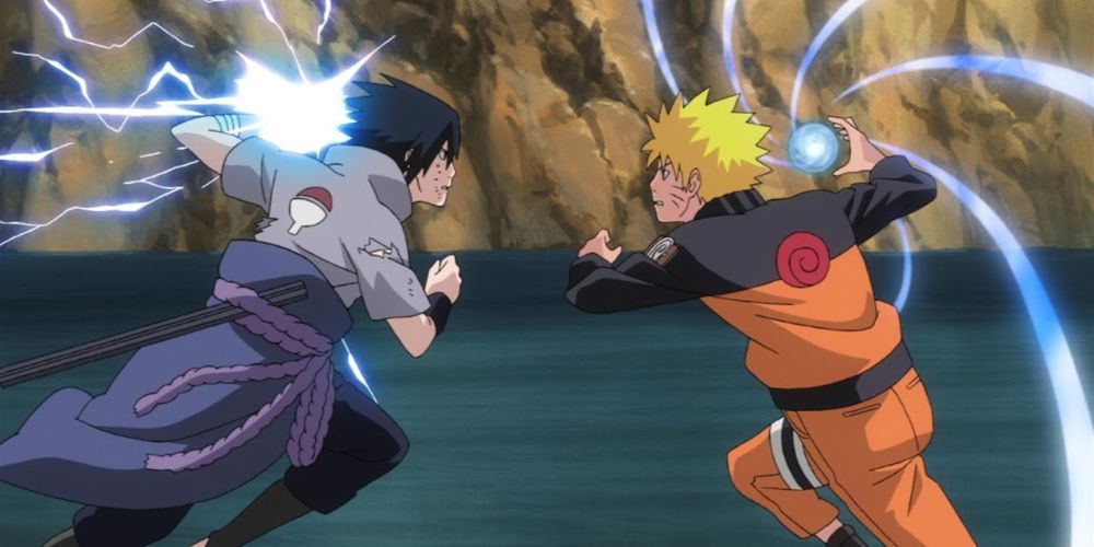  Naruto Sasuke Fight Chidori Rasengan Valley Of End