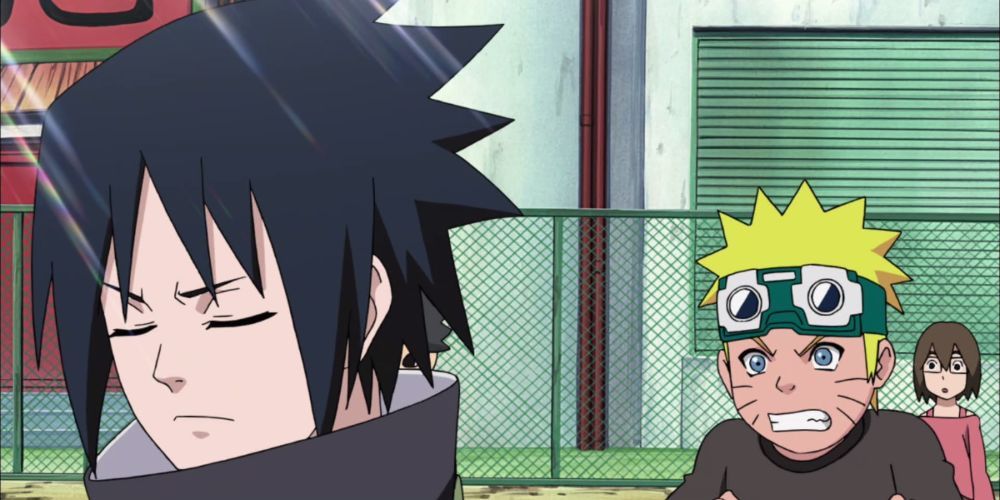 Young Naruto and Sasuke angry
