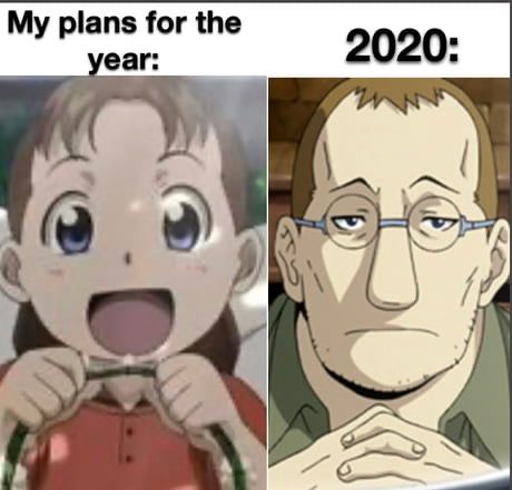 Nina represents plans, Shou represents 2020, meme