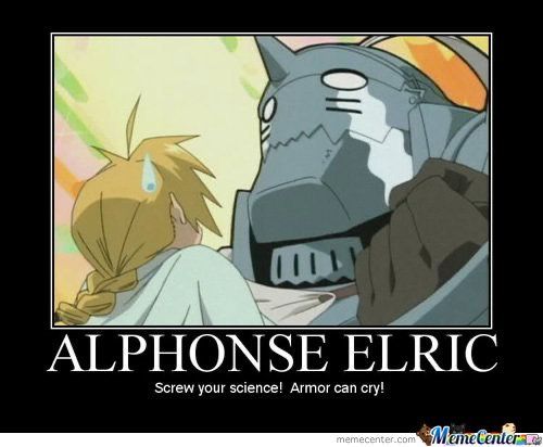 Alphonse crying even though he has no body