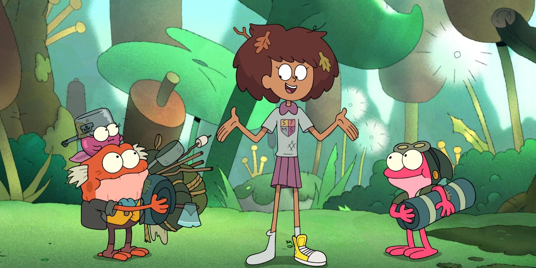 Anne, Sprig, and Hop Pop From Amphibia