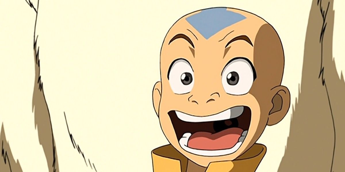 Aang screaming about a penguin