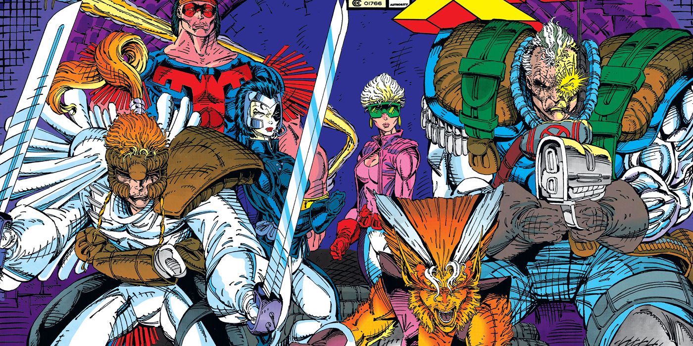 The various members of X-Force prepare to battle and have their weapons drawn.