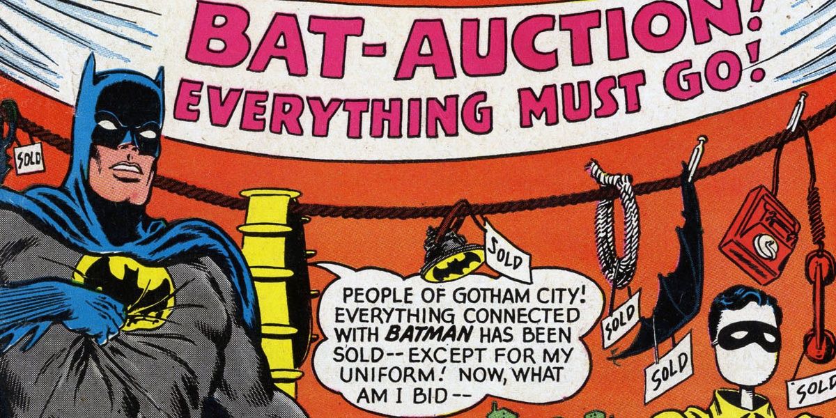 Batman auctions off all his equipment